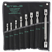 Набор ключей шарнирных, CrV, 8шт., 12 гран. // Stels