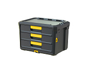 Ящик модульный 3 выдвижных отсека, система хранения HANSTORAGE PLUS, 525x372x367мм, HSP3DR