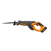 Сабельная пила аккумуляторная WORX WX508, 20В, 2 Ач x1, сумка