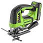 Лобзик акк. Greenworks GD24JS120, 24V, б/щет, 120 мм, 0-3500/мин, 4-ст.маятн, алюм.под,LED,1х2Ач,ЗУ