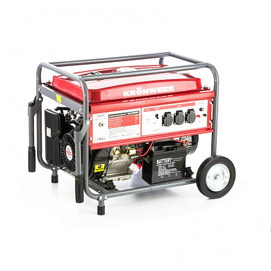 Генератор бензиновый LK 7500E, 6,5 кВт, 230 В, бак 25 л, электростартер Kronwerk