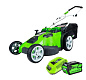 Газонокосилка аккумуляторная Greenworks G40LM49DBK4, TwinForce, 40V, 49 см, c 1хАКБ 4 Ач и ЗУ