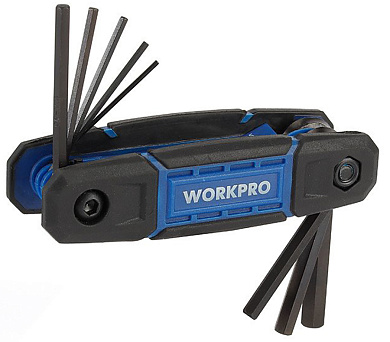 Набор шестигранных ключей складной 8шт WP222028 WORKPRO