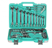 1045-20-S77 Набор головок и ключей 77 пред. УСИЛЕННЫЙ КЕЙС, МЕТАЛЛ. ЗАМКИ Sturm!