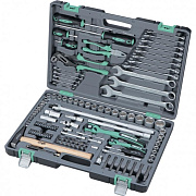 Набор инструмента, 1/4", 1/2", Cr-V, S2, усиленный кейс, 119 предм.// Stels