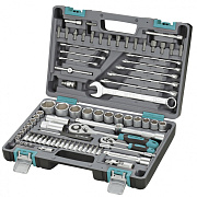 Набор инструментов, 1/2", 1/4", CrV, пластиковый кейс 82 предм.// Stels