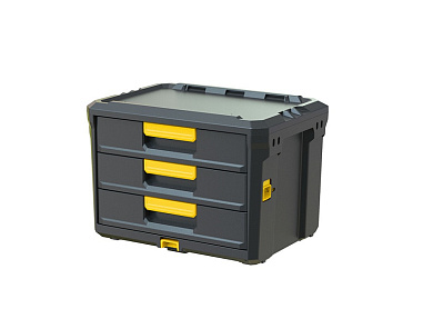 Ящик модульный 3 выдвижных отсека, система хранения HANSTORAGE PLUS, 525x372x367мм, HSP3DR