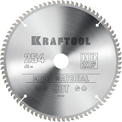 Диск пильный по алюминию KRAFTOOL Multi Material, 254 х 30 мм, 80Т