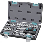 Набор инструментов, 1/4", CrV, пластиковый кейс 29 предм. Stels