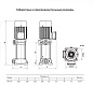 Насос вертикальный многоступенчатый UNIPUMP VM 2-9 (Qном 2м3/ч, Нном 75м, 1"x 1", 1,5кВт)
