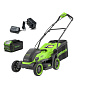 Газонокосилка аккумуляторная Greenworks GD40LM361, 40V, 36 см, бесщеточная, c 1хАКБ 4Ач и ЗУ