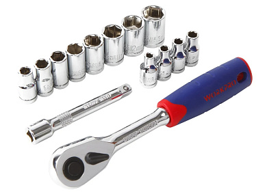 Набор торцевых головок с трещоткой WORKPRO 1/4" 14 шт. WP202556