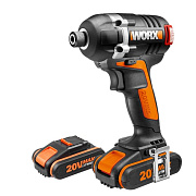 Винтоверт аккумуляторный WORX BL WX292, 20В, бесщеточный, 2Ач x2, кейс