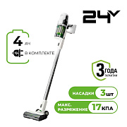 Пылесос вертикальный акк. Greenworks SV24360, 24V, б/щет, 250 Вт, 17 кПа, LED, 1х4Ач и ЗУ 4702107UB