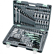 Набор инструмента, 1/4", 3/8", 1/2", Cr-V, S2, усиленный кейс, 216 предм.// Stels