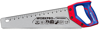 Ножовка по дереву WP215005 400мм/SK5/7TPI/линейка //WORKPRO