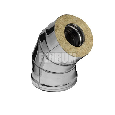 Сэндвич-колено 135° (430/0,8мм + нерж.) D 200х280 Ferrum