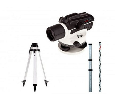 КОМПЛЕКТ Нивелир ADA Ruber-X32 + Рейка ADA STAFF 3 + Штатив на клипсах ADA Light