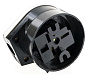 Разъем Smartbuy, для плиты 32А 250В 2P+PE (ОУ) карболитовый черный