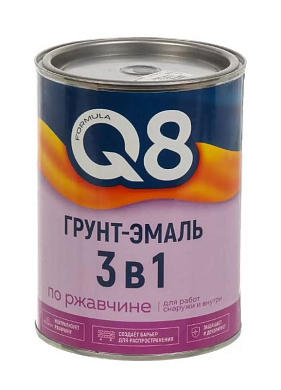 Грунт-эмаль по ржавчине 3в1 черная 0,8кг F Q8 (14) Кушнаренко