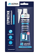 Герметик Ultima в блистере силиконовый универсальный бесцветный, 80мл