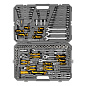 Набор инструментов, 1/2", 1/4", 3/8", CrV, S2, пластиковый кейс, 144 предмета// Denzel