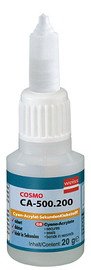 Клей секундный CA-500.200 цианоакрилатный, флакончик 20гр, Германия