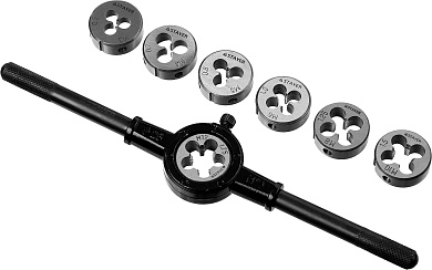 Набор плашек STAYER MaXCut, 8 предметов, инструментальная сталь