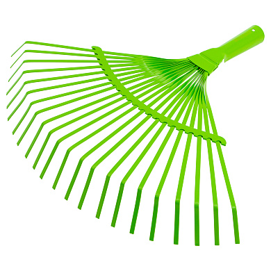 Грабли веерные стальные, 425 мм, 22 плоских зуба, эмалированные, без черенка// Palisad