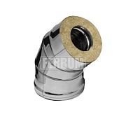 Сэндвич-колено 135° (430/0,8мм + нерж.) D 150х210 Ferrum