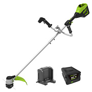 Триммер аккумуляторный Greenworks GD60BCB, 60V (40 см) бесщеточный с велосипедной ручкой, с АКБ 4АЧ 