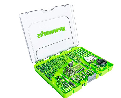 Набор сверл, бит и коронок в кейсе Greenworks Арт. 2944607, 90 предметов

