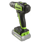 Дрель-шуруповерт акк. Greenworks GD24DD35K2, 24V,б/щет,0-380/0-1450 об/мин, 29/35Нм, 1х2Ач,ЗУ, короб