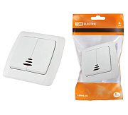 Выключатель Онега TDM с/у 2кл  с подсвет 10A белый SQ1805-0005*