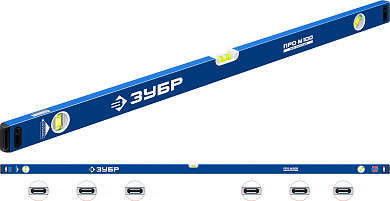 Усиленный магнитный уровень ЗУБР ПРО-М, 2000 мм