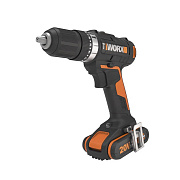 Дрель-шуруповерт ударная аккумуляторная WORX WX370 50Hm, 20В, 2Ачх2, ЗУ 2А, кейс