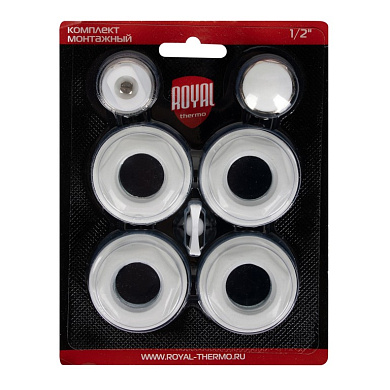 Комплект монтажный Royal Thermo 1”х 1/2" белый