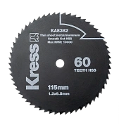 Диск KRESS 60T HSS KA8382 по металлу и алюминию 115х1,2х9,5 мм