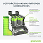 Газонокосилка аккумуляторная Greenworks G40LM35K2, 40V, 35 см, c 1хАКБ 2 А.ч и ЗУ