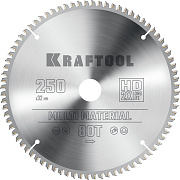 Диск пильный по алюминию KRAFTOOL Multi Material, 250 х 32 мм, 80Т