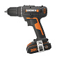 Дрель-шуруповерт аккумуляторная WORX WX108.9, 45Нм, 20В, без АКБ и ЗУ
