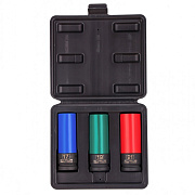 Набор головок ударных 6-гранных удлиненных для колесных дисков (17,19,21 мм) 1/2" 3 предм.// Stels