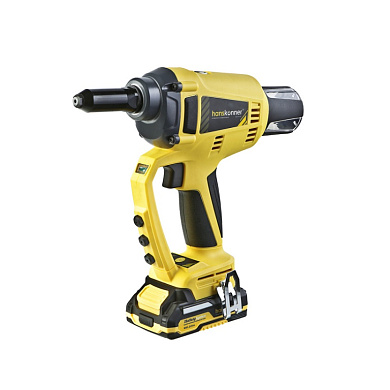 Пистолет заклепочный аккумуляторный 18ВS Hanskonner HRG18PRO (2.4, 3.2, 4.0, 4.8 мм), 2х2Ач, ЗУ