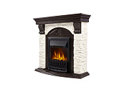 Портал Firelight Torre Classic камень белый, шпон венге