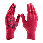 Перчатки трикотажные, синтетическая нить, ПВХ точка, цвет: розовая фуксия, L, 13 класс Сибртех