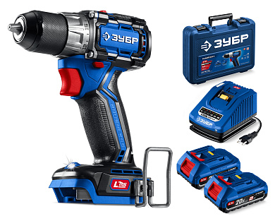Дрель-шуруповерт ЗУБР КОМПАКТ #2 20 В, 50 Н·м, 2 АКБ LMS (2 А·ч)