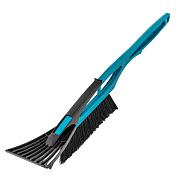Щетка сметка для снега со скребком 530 мм, бирюзовая, Россия// Sparta