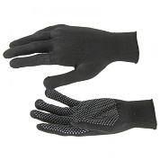 Перчатки нейлон, ПВХ точка, 13 класс, черные, XL. Россия