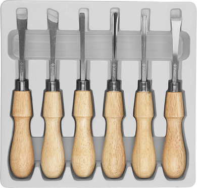 Стамески ЗУБР ″ЭКСПЕРТ″ фигурные профессиональные, 6шт