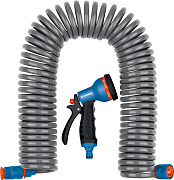 Набор для полива GRINDA спиральный шланг 3/8″ x 15 м